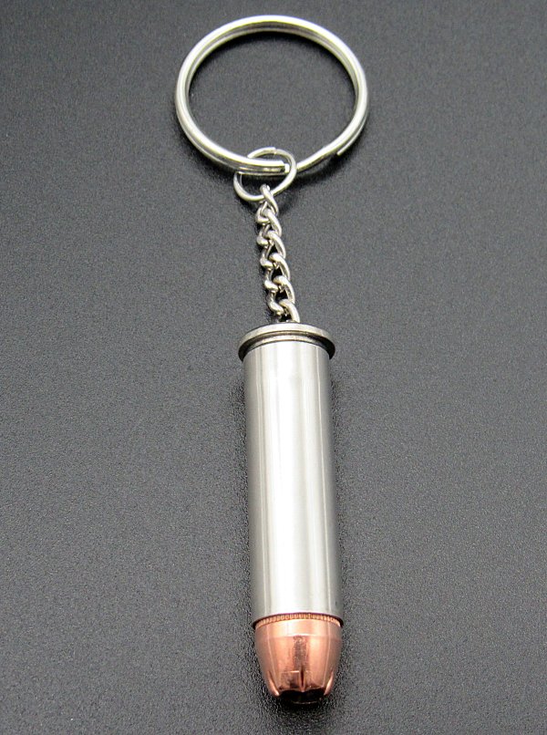 Bullet Keychain 357 Magnum with Hornady XTP 125gr Hollow Point & Nickel